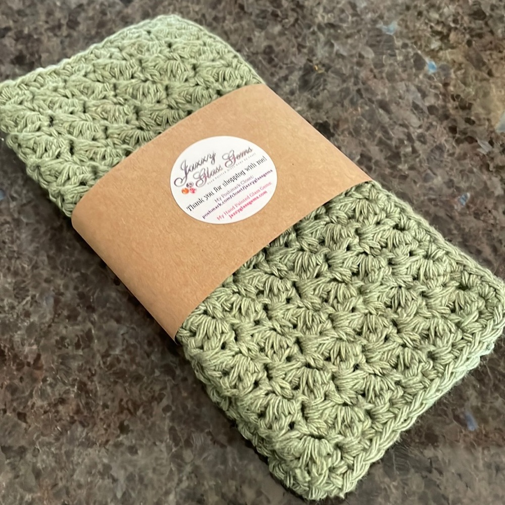 Crocheted Washcloths Dishcloths, Facecloths - Set of 2